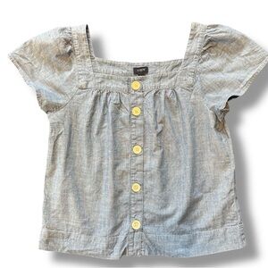 J.Crew Chambray Peasant Top XS
